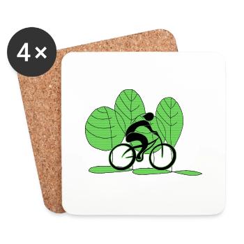 Cyclist - Coasters (set of 4) - white - Front