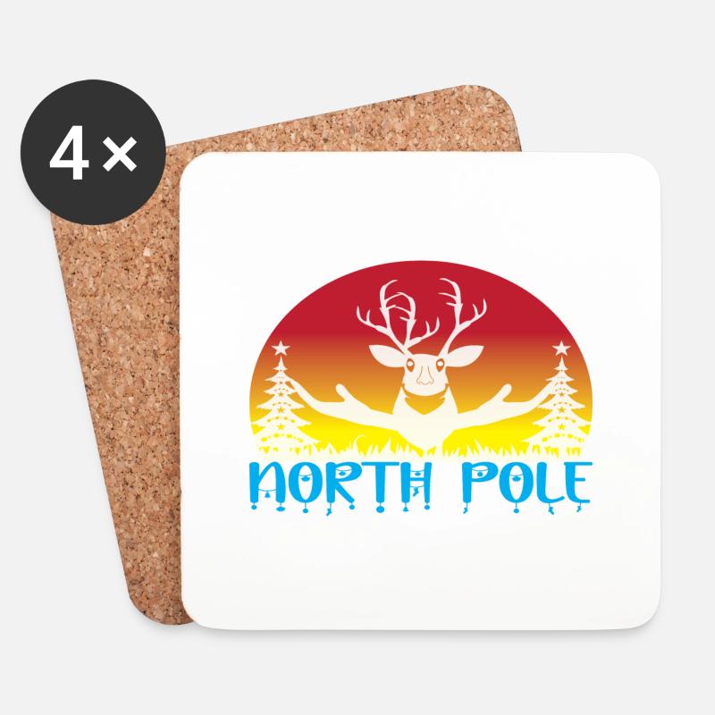 North Pole - Untersetzer (4er-Set) - Weiß
