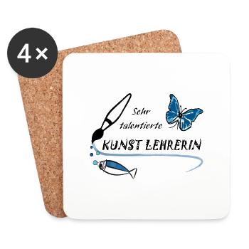 Sehr talentierte Kunst Lehrerin - Untersetzer (4er-Set) - Weiß - Vorne