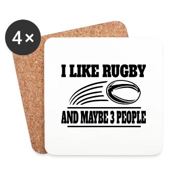 Rugby Rugby Player Rugby Team Rugby Coach Gift - Coasters (set of 4) - white - Front