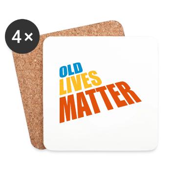 Citation Old Lives Matter - Dessous de verre (lot de 4) - blanc - Devant