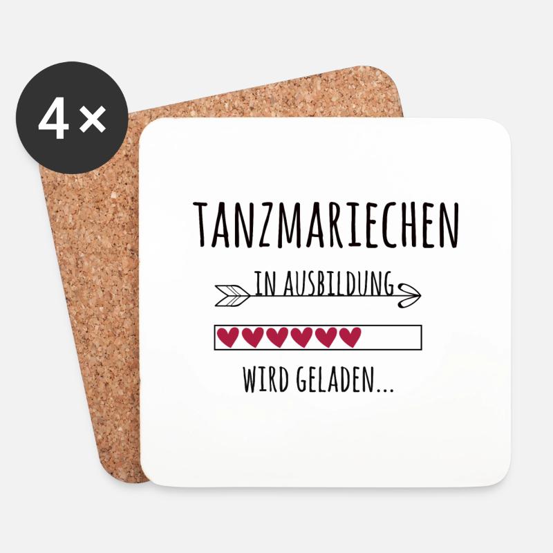 Tanzmariechen Garde Fasching Karneval Geschenk - Untersetzer (4er-Set) - Weiß