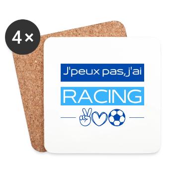 Football racing club de Strasbourg ballon - Dessous de verre (lot de 4) - blanc - Devant