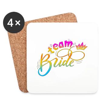 Bride bride wedding stag party bridesmaid party stag party - Coasters (set of 4) - white - Front