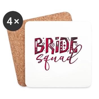 Bride bride wedding stag party bridesmaid party stag party - Coasters (set of 4) - white - Front
