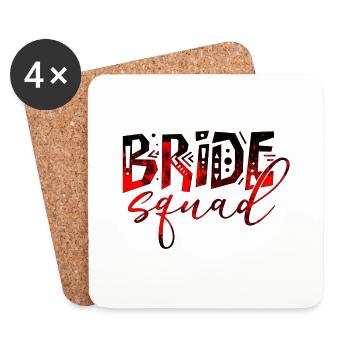 Bride bride wedding stag party bridesmaid party stag party - Coasters (set of 4) - white - Front