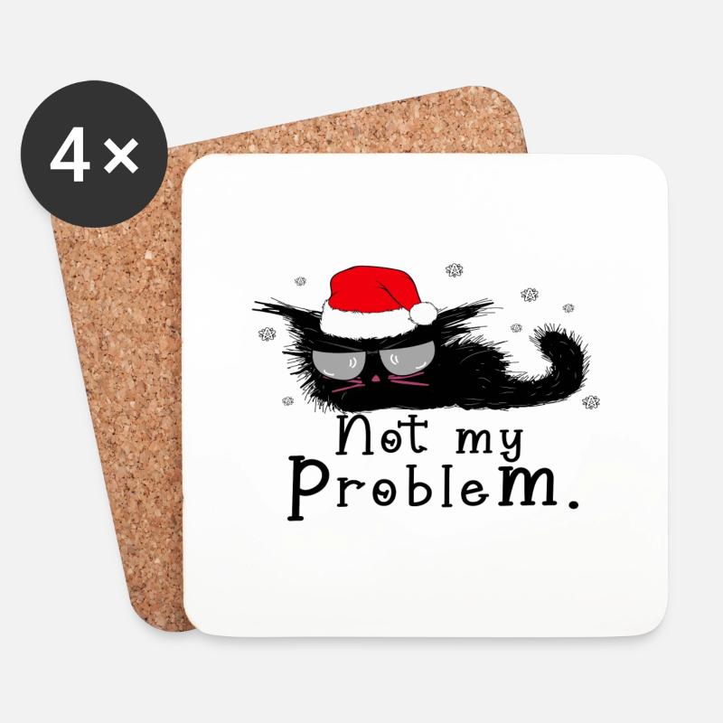 Not My Problem. - Untersetzer (4er-Set) - Weiß