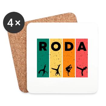 T-shirt RODA | Capoeira Design - Dessous de verre (lot de 4) - blanc - Devant