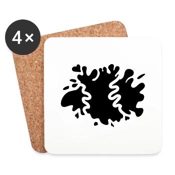 Splashes of color - Coasters (set of 4) - white - Front