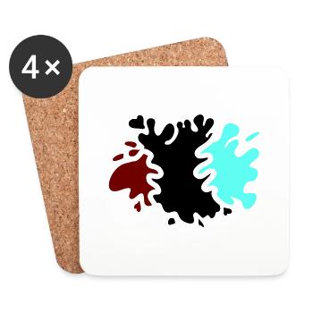 Splashes of color - Coasters (set of 4) - white - Front