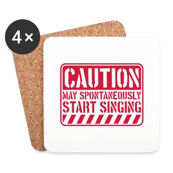 may spontaneously start singing - Untersetzer (4er-Set) - Weiß - Vorne