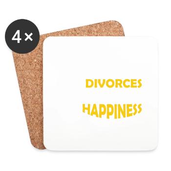 100% Of Divorces End In Happiness Divorcee Women - Coasters (set of 4) - white - Front