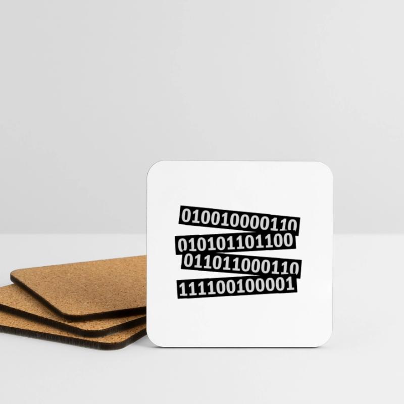 Binary Code Program Language Coasters (set of 4)