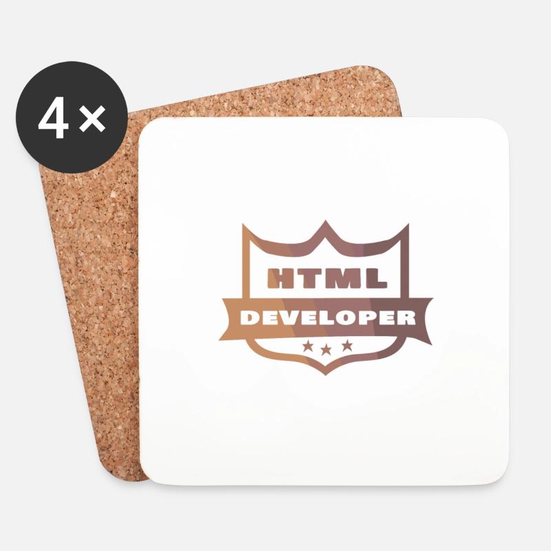 HTML Developer - Coasters (set of 4) - white