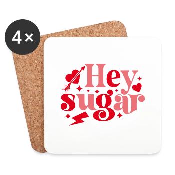 Hey Sugar - Coasters (set of 4) - white - Front