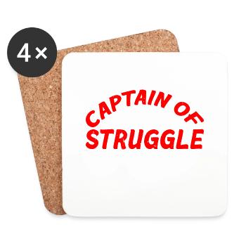 Captain Of The Struggle Bus 10 - Coasters (set of 4) - white - Front