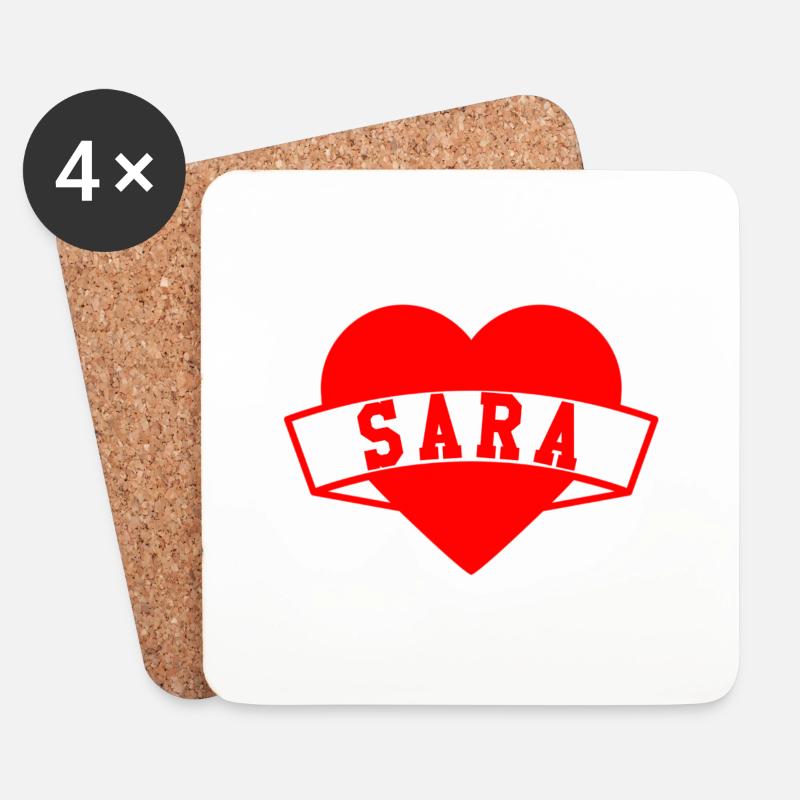 Sara Herzen - Untersetzer (4er-Set) - Weiß