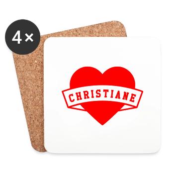 Christiane Herzen - Coasters (set of 4) - white - Front