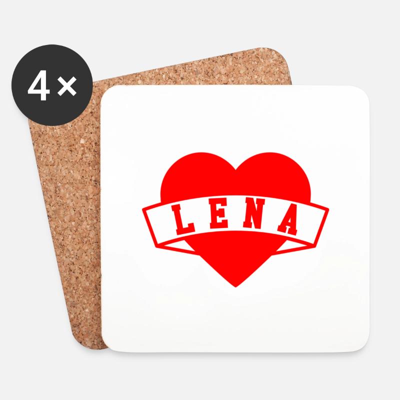 Lena Herzen - Untersetzer (4er-Set) - Weiß