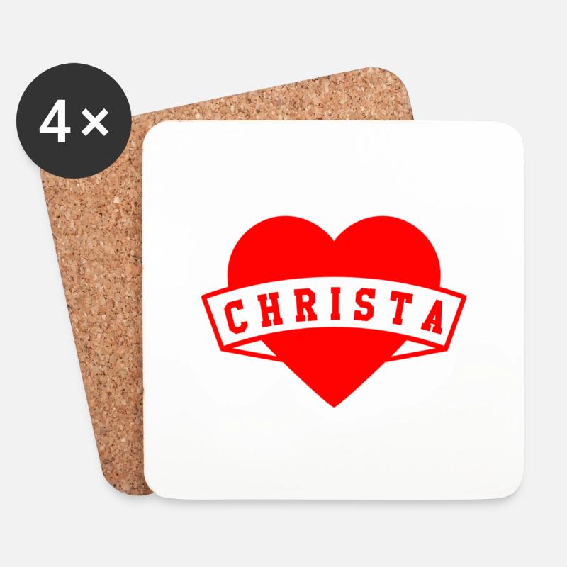 Christa Herzen - Untersetzer (4er-Set) - Weiß