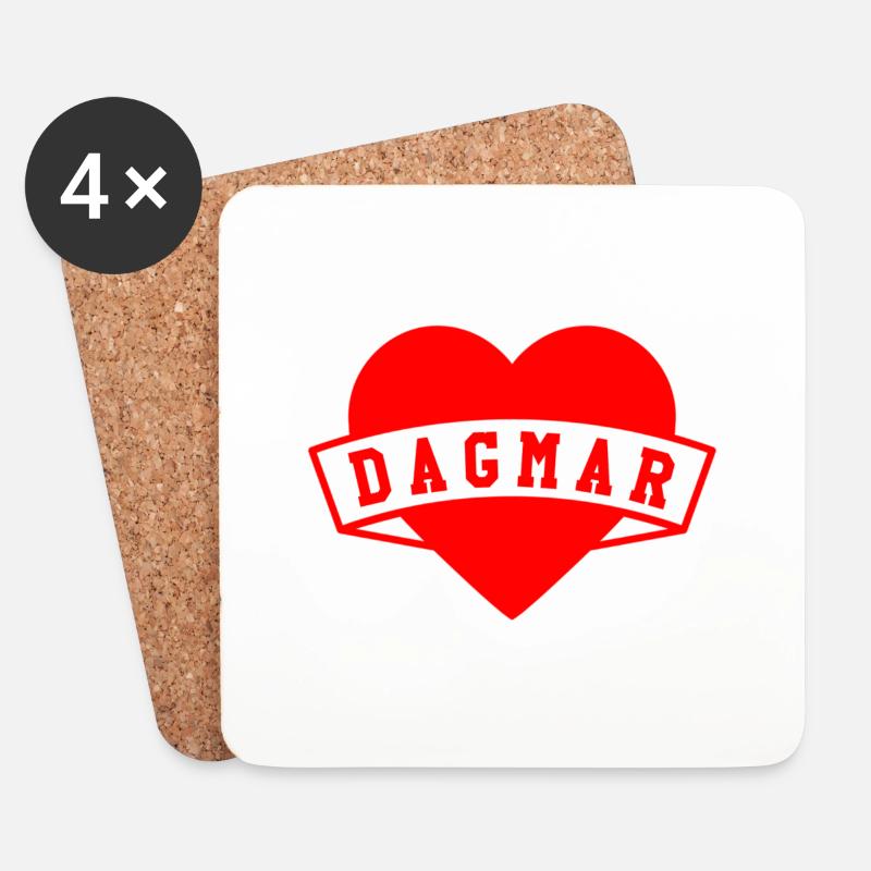 Dagmar Herzen - Untersetzer (4er-Set) - Weiß