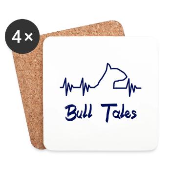 Bull Terrier by Ahapix - Coasters (set of 4) - white - Front