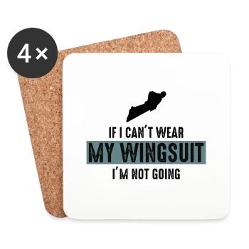 Wingsuit volant Base Jumping Parachutisme Wingsuit - Dessous de verre (lot de 4) - blanc - Devant
