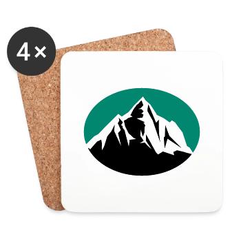 mountain - Untersetzer (4er-Set) - Weiß - Vorne