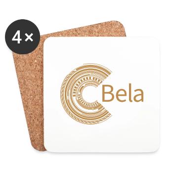 Pour Bela - Dessous de verre (lot de 4) - blanc - Devant