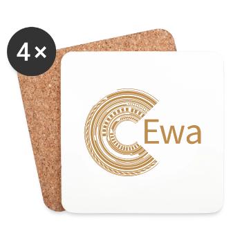 Für Ewa - Untersetzer (4er-Set) - Weiß - Vorne