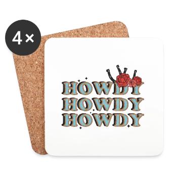 Western Desert Retro 6 - Coasters (set of 4) - white - Front