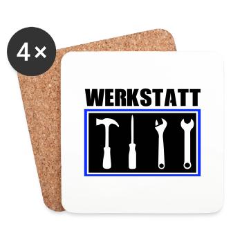werkzeug werkstatt - Untersetzer (4er-Set) - Weiß - Vorne
