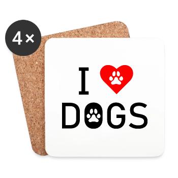 Dog Hund - Untersetzer (4er-Set) - Weiß - Vorne
