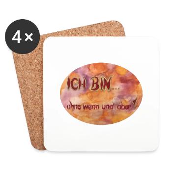 IchBin - Untersetzer (4er-Set) - Weiß - Vorne