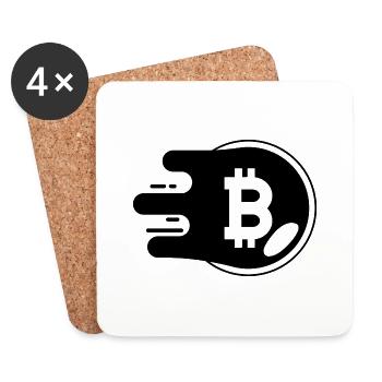 Crypto Bitcoin Trading - Untersetzer (4er-Set) - Weiß - Vorne