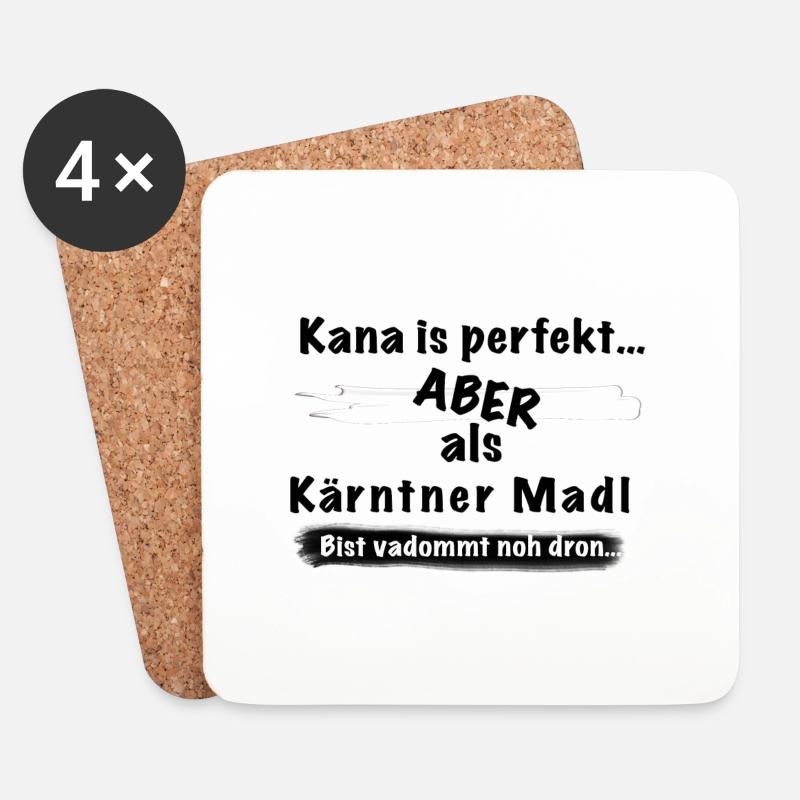 Kärntner Madl - Untersetzer (4er-Set) - Weiß