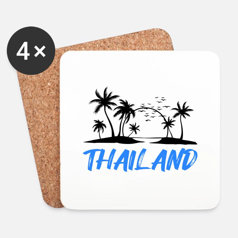 thailand - Untersetzer (4er-Set) - Weiß