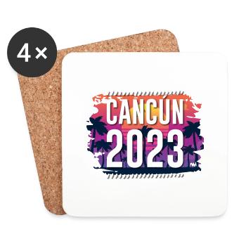 Cancun 2023 - Untersetzer (4er-Set) - Weiß - Vorne