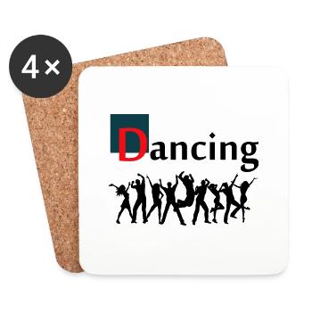 Danse Musique de danse - Dessous de verre (lot de 4) - blanc - Devant