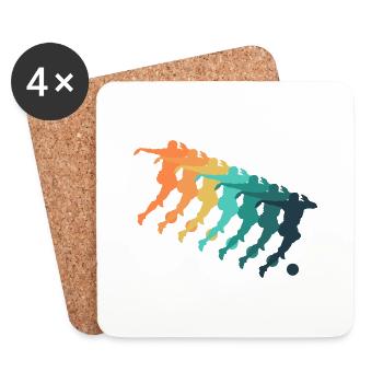 Retro football - Coasters (set of 4) - white - Front