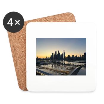 Dubai Hafen - Untersetzer (4er-Set) - Weiß - Vorne