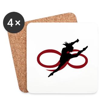 Dancing Dance Music - Coasters (set of 4) - white - Front