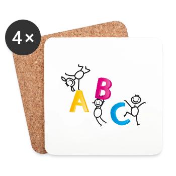 schulbeginn - Untersetzer (4er-Set) - Weiß - Vorne