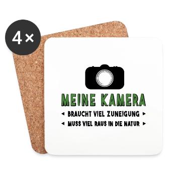 Kamera fotografieren - Untersetzer (4er-Set) - Weiß - Vorne