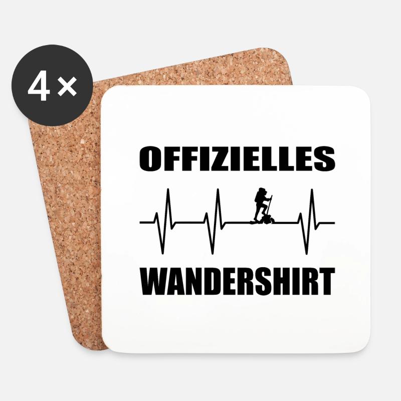 Wandern - Untersetzer (4er-Set) - Weiß
