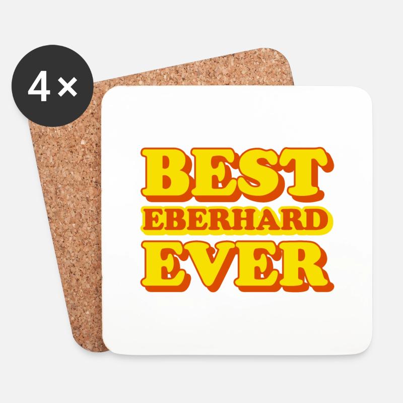 Eberhard Vorname Lustiges Geschenk - Untersetzer (4er-Set) - Weiß