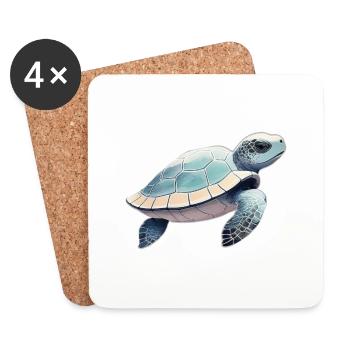 Turtle - Coasters (set of 4) - white - Front