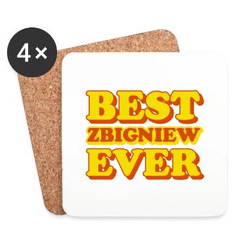 Zbigniew prénom cadeau drôle - Dessous de verre (lot de 4) - blanc - Devant