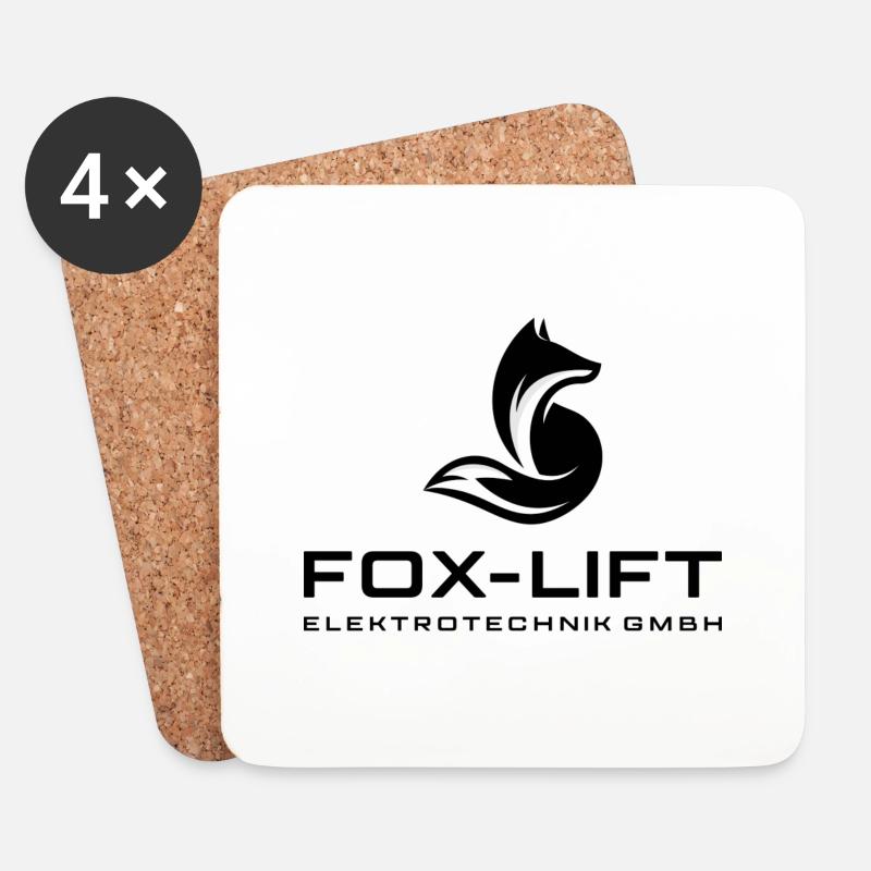 Fox lift 1 - Untersetzer (4er-Set) - Weiß