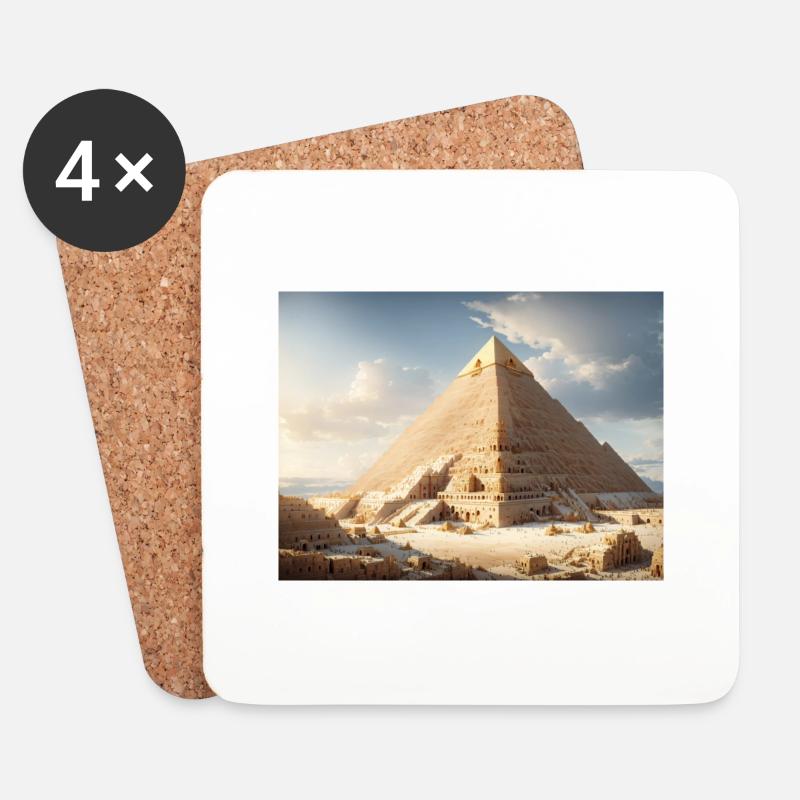egypt pyramids - Coasters (set of 4) - white